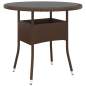 Preview: 3-tlg. Garten-Essgruppe Poly Rattan Braun Preview: 3-tlg. Garten-Essgruppe Poly Rattan Braun