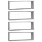 Preview:  Wandregale 4 Stk. Grau Sonoma 80x15x26,5 cm Holzwerkstoff