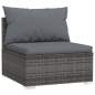 Preview:  6-tlg. Garten-Lounge-Set mit Kissen Poly Rattan Grau