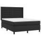 Preview:  Boxspringbett mit Matratze Schwarz 140x200 cm Kunstleder