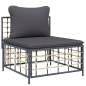 Preview:  8-tlg. Garten-Lounge-Set mit Kissen Anthrazit Poly Rattan