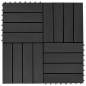 Preview: 22 Stk. Terrassenfliesen 30 x 30 cm 2 qm WPC Schwarz