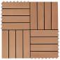 Preview: 22 Stk. Terrassenfliesen 30 x 30 cm 2 qm WPC Teakholzfarbe