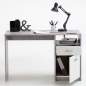 Preview: FMD Schreibtisch mit 1 Schublade 123×50×76,5 cm Betongrau und Weiß