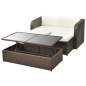 Preview:  4-tlg. Garten-Lounge-Set mit Auflagen Poly Rattan Braun