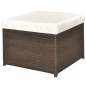 Preview:  4-tlg. Garten-Lounge-Set mit Auflagen Poly Rattan Braun