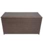 Preview:  Garten-Auflagenbox Braun 120x50x60 cm Poly Rattan