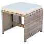 Preview:  5-tlg. Garten-Essgruppe mit Auflagen Poly Rattan Beige