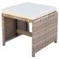 Preview:  9-tlg. Garten-Essgruppe mit Auflagen Poly Rattan Beige