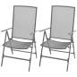 Preview:  Stapelbare Gartenstühle 2 Stk. Stahl Grau