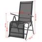 Preview:  Liegestuhl Aluminium und Textilene Schwarz