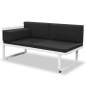 Preview:  5-tlg. Garten-Lounge-Set Textilene Aluminium Schwarz