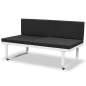 Preview:  5-tlg. Garten-Lounge-Set Textilene Aluminium Schwarz