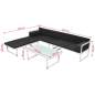 Preview:  4-tlg. Garten-Lounge-Set mit Auflagen Aluminium Schwarz