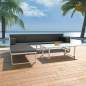 Preview:  4-tlg. Garten-Lounge-Set mit Auflagen Aluminium Schwarz