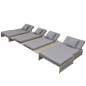 Preview:  5-tlg. Garten-Lounge-Set mit Auflagen Poly Rattan Grau