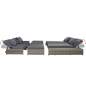 Preview:  5-tlg. Garten-Lounge-Set mit Auflagen Poly Rattan Grau