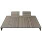 Preview:  5-tlg. Garten-Lounge-Set mit Auflagen Poly Rattan Grau