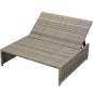 Preview:  5-tlg. Garten-Lounge-Set mit Auflagen Poly Rattan Grau