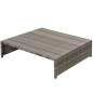 Preview:  5-tlg. Garten-Lounge-Set mit Auflagen Poly Rattan Grau