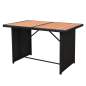Preview:  7-tlg. Garten-Lounge-Set mit Auflagen Poly Rattan Schwarz