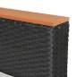 Preview:  7-tlg. Garten-Lounge-Set mit Auflagen Poly Rattan Schwarz