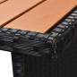 Preview:  7-tlg. Garten-Lounge-Set mit Auflagen Poly Rattan Schwarz