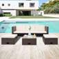 Preview:  4-tlg. Garten-Lounge-Set mit Auflagen Poly Rattan Braun