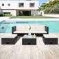 Preview:  4-tlg. Garten-Lounge-Set mit Auflagen Poly Rattan Schwarz