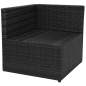 Preview:  5-tlg. Garten-Lounge-Set mit Auflagen Poly Rattan Schwarz