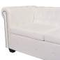 Preview:  Chesterfield Sofa 5-Sitzer Kunstleder Weiß