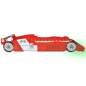 Preview:  Kinderbett mit LED im Rennwagen-Design 90 x 200 cm Rot