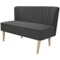 Preview:  Sofa Stoff 117x55,5x77 cm Dunkelgrau   