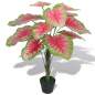 Preview:  Künstliche Caladium Pflanze mit Topf 85 cm Rot und Grün