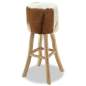 Preview:  Barhocker Ziegenfell Teak Rund