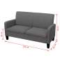 Preview:  2-Sitzersofa 135 x 65 x76 cm Dunkelgrau