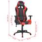 Preview:  Bürostuhl Gaming-Stuhl Neigbar Kunstleder Rot