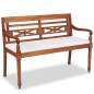 Preview:  4-tlg. Garten-Lounge-Set mit Auflagen Massivholz Teak