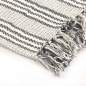 Preview:  Überwurf Baumwolle Streifen 125x150 cm Grau und Weiß
