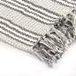 Preview:  Überwurf Baumwolle Streifen 160x210 cm Grau und Weiß