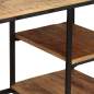 Preview:  Schreibtisch mit Klapphocker Mangoholz Massiv 115x50x76 cm