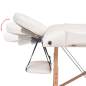 Preview:  Massageliege 2-Zonen mit Hocker Klappbar 10 cm Sitz Weiß