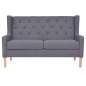 Preview:  Sofa 2-Sitzer Stoff Grau