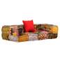 Preview:  2-Sitzer Modulares Sofa mit Armlehnen Stoff Patchwork