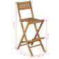 Preview:  Klappbare Garten-Barhocker 2 Stk. Massivholz Teak