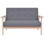 Preview:  Sofa-Set 2-tlg. Stoff Dunkelgrau