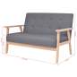 Preview:  Sofa-Set 2-tlg. Stoff Dunkelgrau