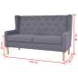 Preview:  2-tlg. Sofa-Set Stoff Grau