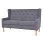 Preview:  2-tlg. Sofa-Set Stoff Grau