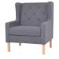 Preview:  2-tlg. Sofa-Set Stoff Grau